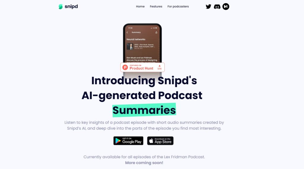 Snipd podcast summaries image