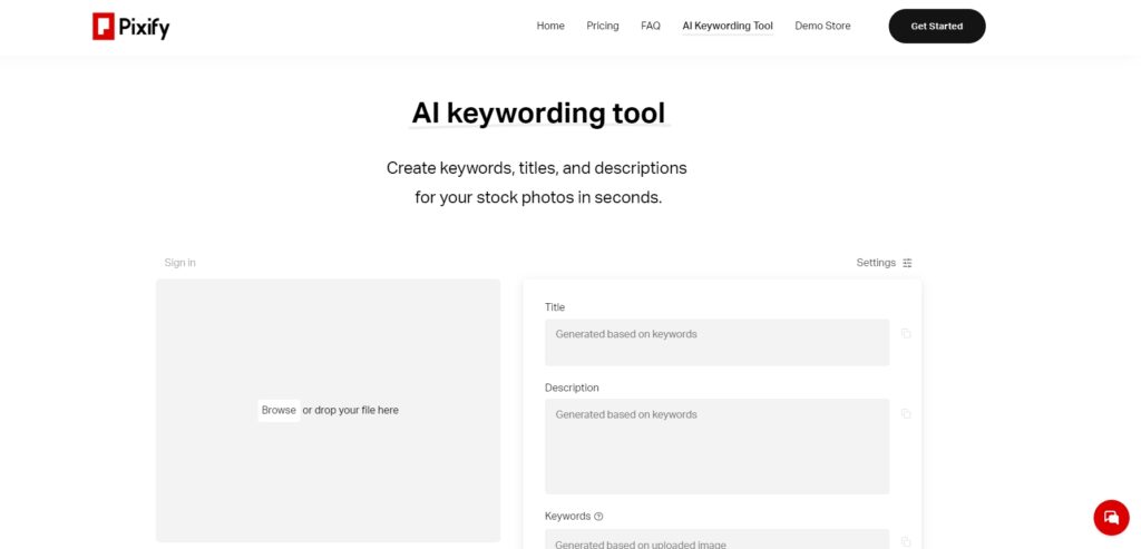 AI Keywording tool